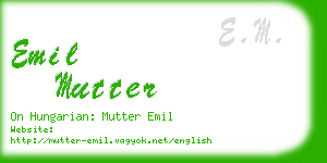 emil mutter business card